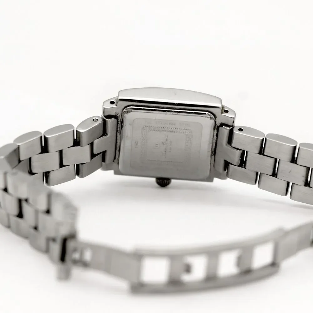 Lucien Piccard Vintage Swiss Square Diamond Accent Watch